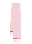 Шарф с бахромой Acne Studios, розовый - фото