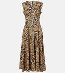 Макси-платье Grace с леопардовым принтом Norma Kamali, Cheetah Patch - фото