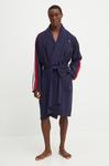 Хлопковый халат Lacoste, темно-синий - фото 2
