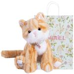 GABRIEL Плюшевая игрушка котенок, White Black Yellow, 25 см - фото 4