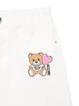 Джинсовая мини-юбка Moschino Kids, белый - фото 3