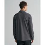 Поло Gant Reg Contrast Rugger Long, серый - фото 2