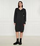 Платье женское Dkny полушерстяное с V-образным вырезом, серый - фото