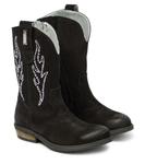 Замшевые ковбойские сапоги Monnalisa, черный - фото