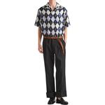 Рубашка мужская темно-синяя Prada, синий - фото 2