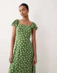 Зеленое платье миди Nothing's Child Elsie - фото 3