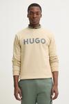 Хлопковая толстовка Hugo, бежевый - фото