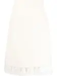 Шерстяная юбка миди Tory Burch, кремовый - фото