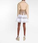 Хлопковый блейзер с бахромой ALAÏA, бежевый - фото 3