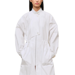 Платье с длинными рукавами SS26 HERMES, белый - фото 4