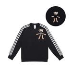 Свитшот Unisex с 3 полосками Adidas, черный - фото 3
