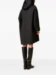 Однобортное пальто с капюшоном TWINSET, черный - фото 3