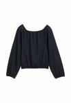 Блуза TOM TAILOR CROPPED MIT STRUKTUR, Sky Captain Blue/Dark Blue - фото 2