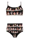 Бикини с графичным принтом Amir Slama, черный - фото