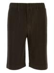 Шорты-бермуды с плиссированным эффектом Homme Plissé Issey Miyake, черный - фото