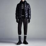 Пуховик мужской черный Moncler - фото 2