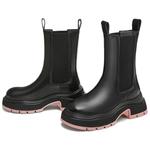 Tata Chelsea Boots Женские Черные, Черные с Розовой Подошвой - фото 6