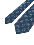 Галстук с принтом пейсли Barba, синий - фото 3