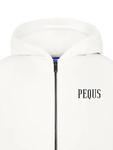 Худи с капюшоном на молнии Pequs Chest Logo, White - фото 2