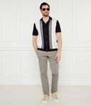 Поло мужское Joop! на пуговицах в полоску, черно-белый - фото 2