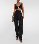 Украшенный бюстгальтер из кади DAVID KOMA, черный - фото 2