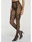 PETITE FLEUR GOLD Черные сетчатые колготки - фото 3