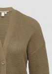 Вязаный кардиган QS, оливковый - фото 3