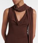 Шарфовый макси-платье с драпировкой Aya Muse, темно-коричневый - фото 4