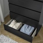 Комод с 6 ящиками MALM IKEA, 80x123 см, черный - фото 2