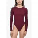 Боди с длинными рукавами и логотипами Dsquared2, Burgundy - фото