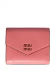 Кошелек с логотипом Miu Miu, розовый - фото