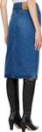 Синяя джинсовая юбка-карандаш миди AMI Paris - фото 3