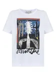 Футболка с абстрактным принтом MUNTHE, белый - фото