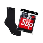 Носки Supreme x Hanes Crew Socks (4 Pack), черный - фото