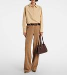 Кожаная сумка-мессенджер Alger Medium The Row, Deep Brown/Deep Brown Ans - фото 5