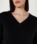 Платье Dkny шерстяное с v-образным вырезом, черный - фото 4