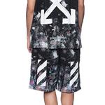 Шорты splash ink pattern printing shorts black Off-White, черный - фото 4