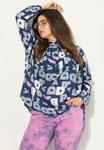Блуза LETTER LONG SLEEVE COLLARED GRAPHIC Ulla Popken, темно-синий - фото 5