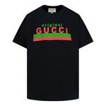 Футболка original print oversize t-shirt 'black' Gucci, черный - фото