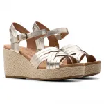 Сандалии Clarks Shoes Sabina Strap, бежевый - фото 6