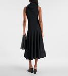 Платье миди из джерси с капюшоном Alaïa, черный - фото 3