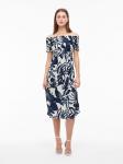 Платье до колена Vila, белый/темно-синий - фото 2