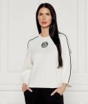 Джемпер женский Elisabetta Franchi с широким рукавом 3/4, белый - фото 3