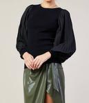 Мадли Блузка в черном цвете SKIES ARE BLUE - фото