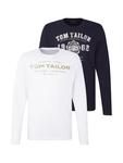 Футболка TOM TAILOR, Navy/White - фото