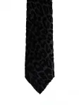 Хлопковый галстук с леопардовым принтом Fursac, черный - фото 2