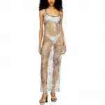 Пляжное платье mesh DIESEL, серый - фото