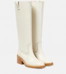Сапоги из кожи Mallo до колена Chloé, Eggshell - фото