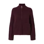 Свитер Selected Sia full zip, фиолетовый - фото 3