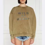 Толстовка оверсайз One Teaspoon, хаки - фото